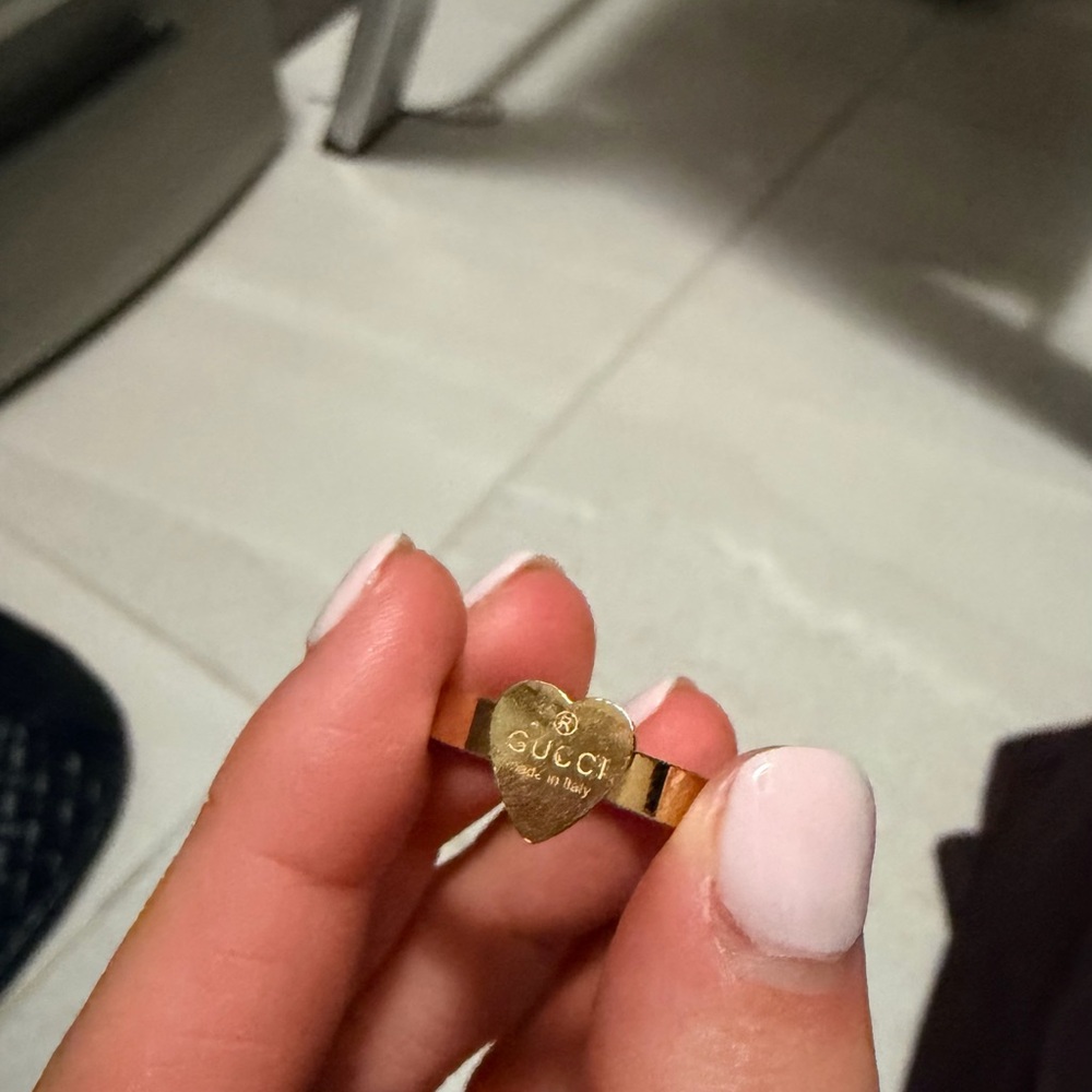 Gucci Gold Heart Emblem Ring